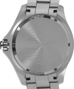 Timex Deepwater Meridian 200 TW2W81900, 44 mm, granatowa tarcza z fakturą fali — dekiel z grawerem