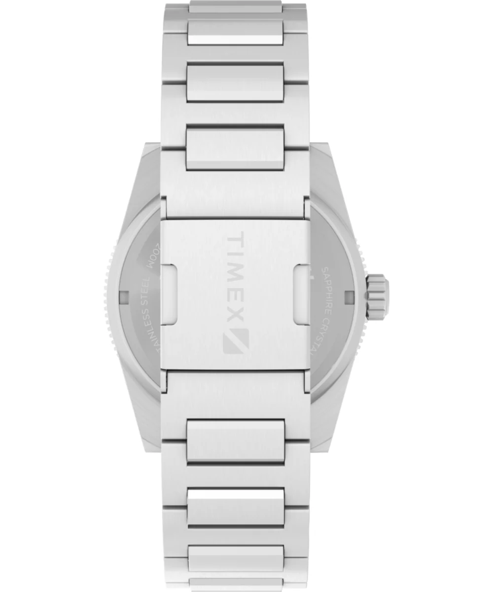 Timex Deepwater Reef 200 TW2W95200, 41 mm, czarna tarcza z fakturą fali — widok od spodu