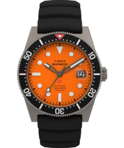Timex Deepwater Reef 200 Titanium Automatic TW2Y64300, tytan 41 mm, pomarańczowa tarcza — tarcza