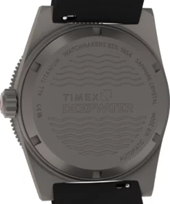 Timex Deepwater Reef 200 Titanium Automatic TW2Y64300, tytan 41 mm, pomarańczowa tarcza — dekiel z grawerem