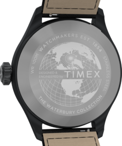 Timex Waterbury Ace TW2Y18900 41 mm czarna tarcza skórzany pasek — widok 5