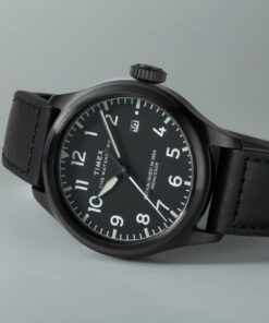 Timex Waterbury Ace TW2Y18900 41 mm czarna tarcza skórzany pasek — widok 7