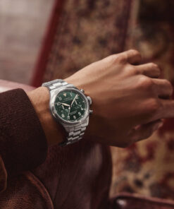 Timex Waterbury Ace Chronograph TW2Y19100 41 mm zielona tarcza bransoleta — widok 2
