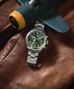 Timex Waterbury Ace Chronograph TW2Y19100 41 mm zielona tarcza bransoleta — widok 8