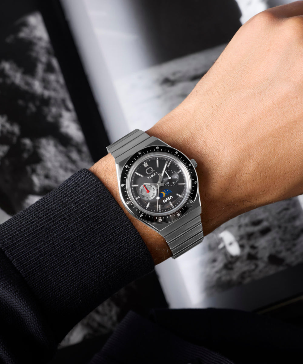 Q Timex NASA TW2Y56700 40 mm czarna tarcza bransoleta — widok 7
