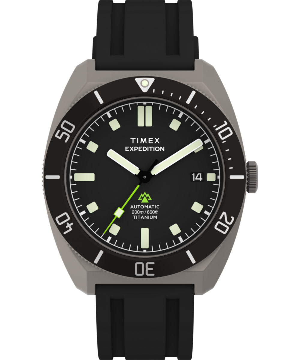 Timex Expedition Pioneer Titanium Automatic TW2Y63600 41 mm tytan pasek HNBR — widok 1