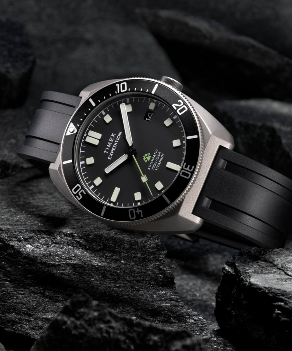Timex Expedition Pioneer Titanium Automatic TW2Y63600 41 mm tytan pasek HNBR — widok 7