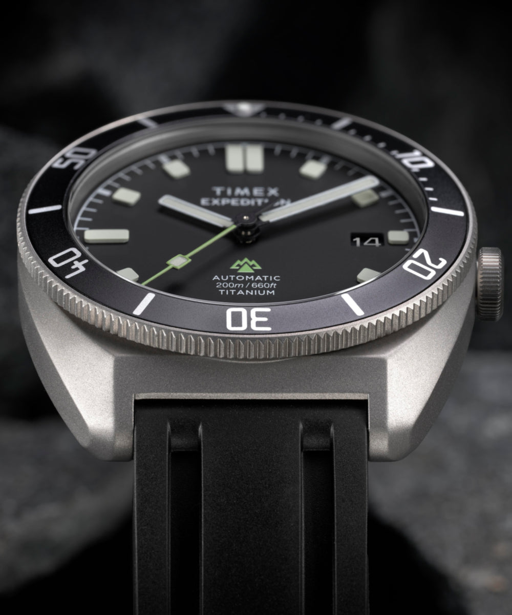 Timex Expedition Pioneer Titanium Automatic TW2Y63600 41 mm tytan pasek HNBR — widok 8