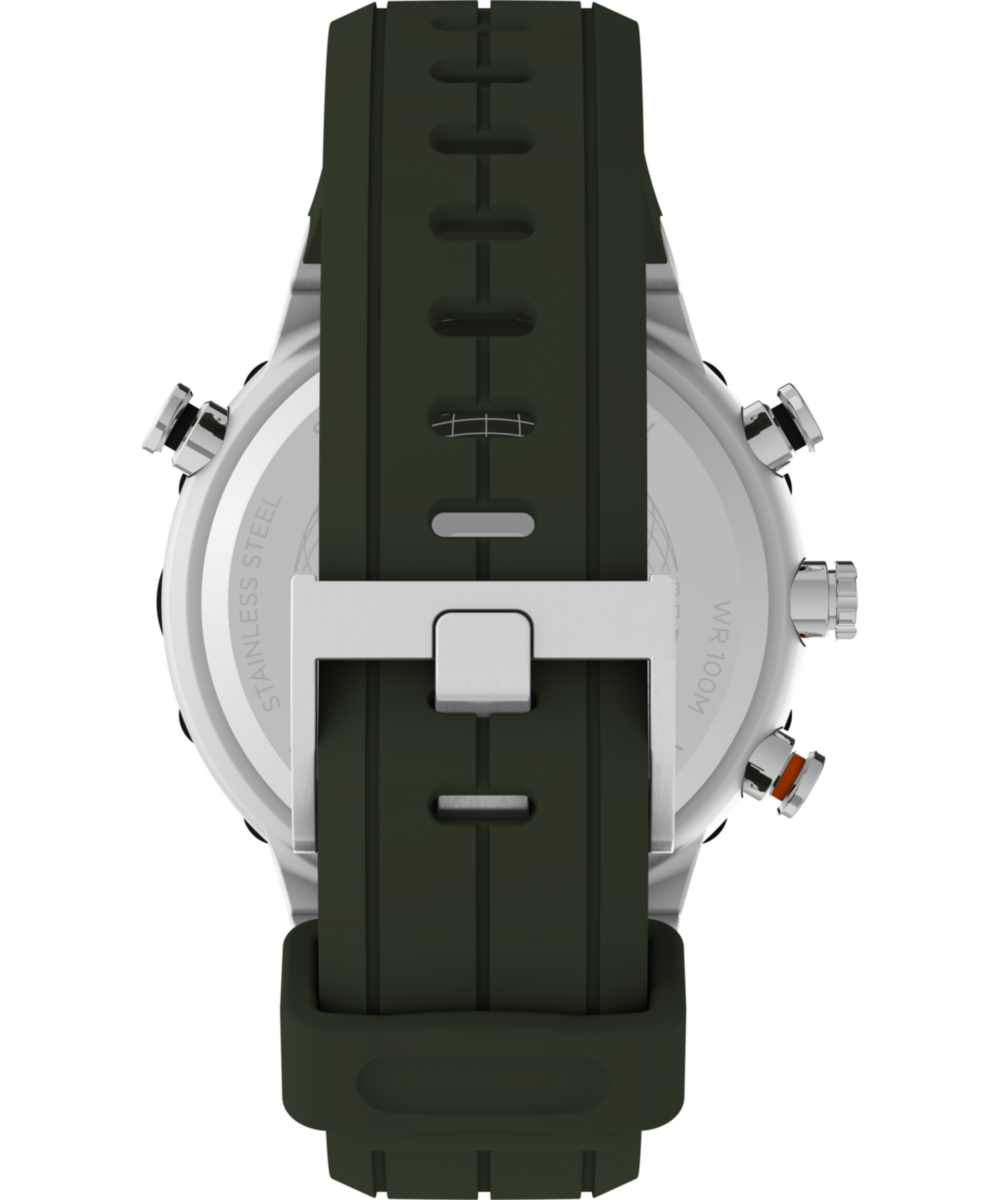 Timex Expedition Tide-Temp-Compass TW2V22200 45 mm kremowa tarcza zielony silikonowy pasek