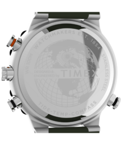 Timex Expedition Tide-Temp-Compass TW2V22200 45 mm kremowa tarcza zielony silikonowy pasek