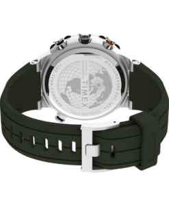 Timex Expedition Tide-Temp-Compass TW2V22200 45 mm kremowa tarcza zielony silikonowy pasek